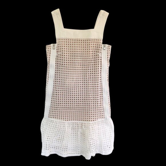 Spportmax Mesh Eyelet Drop Waist Dress Size 2 - Picture 3 of 10